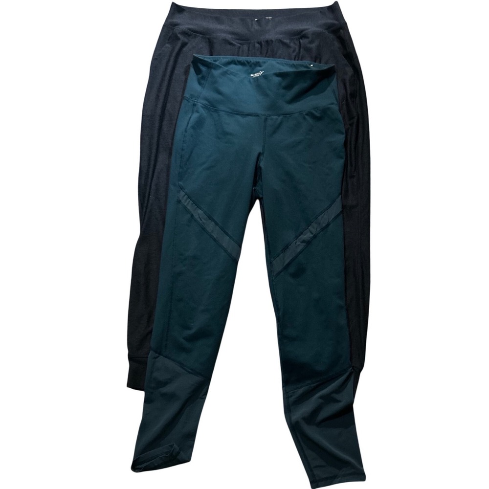 Old Navy Active Leggings and Joggers Bundle Teal Black Large Tall Go-Dry
